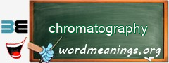 WordMeaning blackboard for chromatography